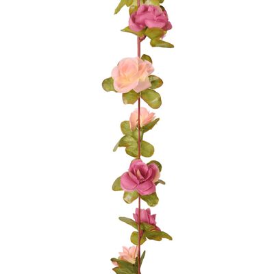 vidaXL Artificial Flower Garlands 6 pcs Rose Red 250 cm