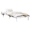 vidaXL Bed Frame White 90 x 200 cm Solid Pine Wood