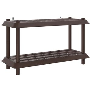 vidaXL Shelving Unit 2-Tier 100 x 40 x 55.5 cm PP Brown