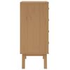vidaXL Bedside Cabinet OLDEN Grey and Brown Solid Wood Pine