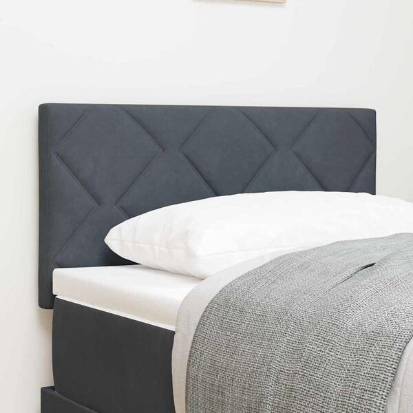 vidaXL Headboard Height Adjustable Dark grey 80 cm Velvet