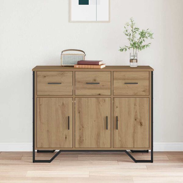 vidaXL Sideboard with Drawer Artisan Oak 97 x 32.5 x 74.5 cm
