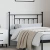 vidaXL Metal Replace Headboard Black 107 cm