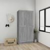 vidaXL Wardrobe Grey Sonoma 82.5x51.5x180 cm Engineered Wood