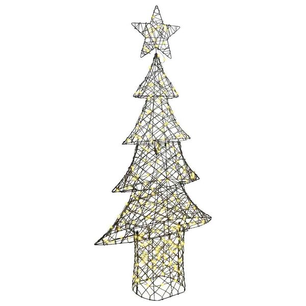 vidaXL Christmas Tree with 240 LEDs Warm white 180 cm Rattan