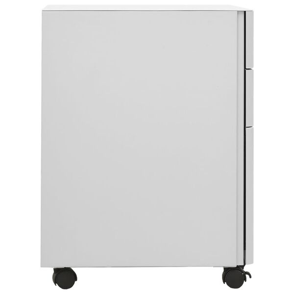 vidaXL Mobile File Cabinet Light Grey 30x45x59 cm Steel