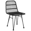 vidaXL Garden Dining Set 9 pcs Black Powder-Coated Steel