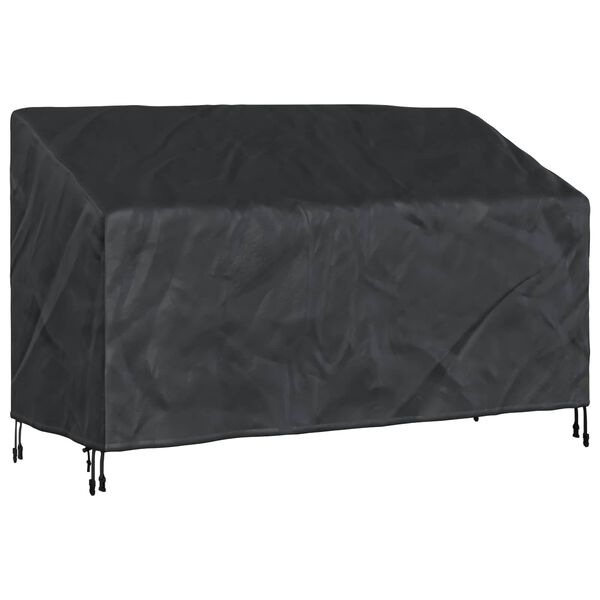 vidaXL Garden Bench Cover Black 165 x 70 x 65 / 94 cm 210D fabric