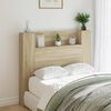vidaXL Headboard Cabinet with LED Sonoma 120 x 16.5 x 103.5 cm