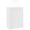 vidaXL Paper Bags 250 pcs with Handles White 26x12x35 cm