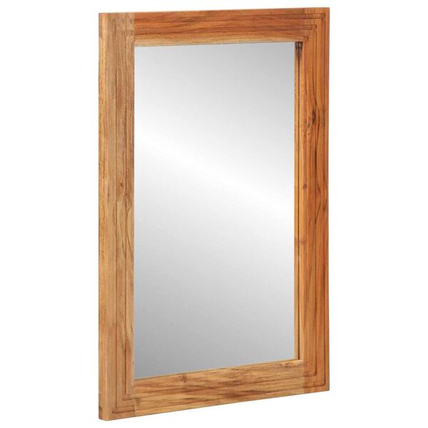 vidaXL Bathroom Mirror brown 50 x 70 x 3 cm Solid Acacia wood