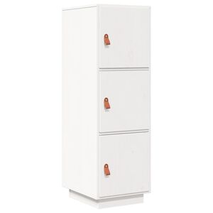 vidaXL Highboard White 34x40x108.5 cm Solid Wood Pine
