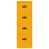 vidaXL File Cabinet with Drawer Mustard Yellow 45.5 x 42 x 139 cm