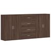 vidaXL Sideboards 3 pcs Brown Oak 60x31x84 cm Engineered Wood