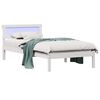 vidaXL Bed Frame with Headboard White 100 x 200 cm Solid Pine Wood