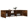 vidaXL TV Cabinet Smoked Oak 150x30x50 cm Engineered Wood