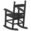 vidaXL Rocking Chairs for Children 2 pcs Black Solid Wood Poplar