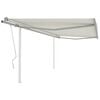 vidaXL Manual Awning 4.5 x 3.5 m Cream 100% Polyester