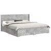 vidaXL Bed Frame with Storage and Headboard Concrete Grey 180 x 200 cm