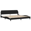 vidaXL Bed Frame without Mattress "Zadar" Black and White 200x200 cm Faux Leather