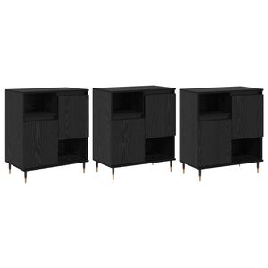 vidaXL Sideboards 3 pcs Black Oak