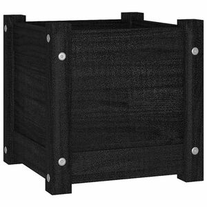 vidaXL Garden Planter Black 31x31x31 cm Solid Wood Pine
