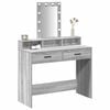 vidaXL Dressing Table Grey 100 x 41 x 140 cm Engineered Wood