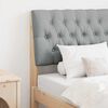 vidaXL Upholstered Headboard Light Grey 75 cm Solid Pine Wood