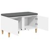 vidaXL Hall Bench with Cushion with Storage White 80 x 38 x 46 cm