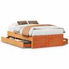 vidaXL Bed Frame without Mattress with Drawers Wax Brown 120x190 cm Small Double Solid Wood Pine