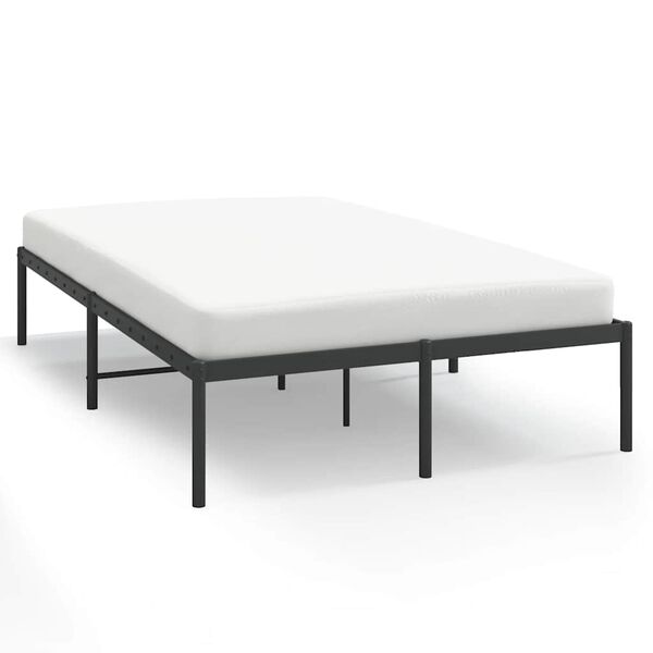 vidaXL Metal Bed Frame without Mattress Black 120x200cm