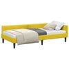 vidaXL Corner Bed Frame with Headboard Yellow 80 cm x 200 cm Velvet
