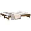 vidaXL Pull-out Day Bed without Mattress Honey Brown 2x(100x200) cm