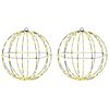 vidaXL Ball with 192 LEDs 2 pcs Warm white 43.5 cm Metal