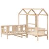 vidaXL Day Bed and Bench Set with Roof without Mattress 90x200 cm