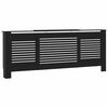 vidaXL MDF Radiator Cover Black 205 cm