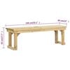 vidaXL Garden Bench 140 cm Impregnated Pinewood