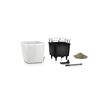 LECHUZA Table Planter QUADRO LS 21 ALL-IN-ONE High-gloss White