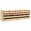 vidaXL Chicken Laying Nest | Brown and natural wood | Solid pine wood, plywood