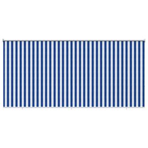 vidaXL Outdoor Roller Blind 90% UV Block Blue and White Stripe HDPE