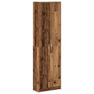 vidaXL Wardrobe with Shelf Old Wood 55 x 25 x 189 cm Engineered Wood