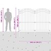 vidaXL Garden Fence Grey 240 x 215 cm Powder-coated steel