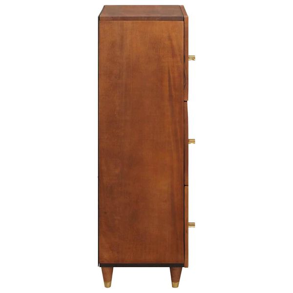vidaXL High board Brown 40 x 33.5 x 110 cm Cane and solid mango wood