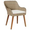vidaXL Garden Chair 2 pcs Beige 55 x 62.5 x 82cm Poly Rattan