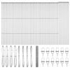 vidaXL Hexagonal Fence Ground Fix 100 x 1 m Galvanised Steel Silver