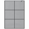 vidaXL Walk-in Shower Wall Black 140 x 195 cm Tempered Glass