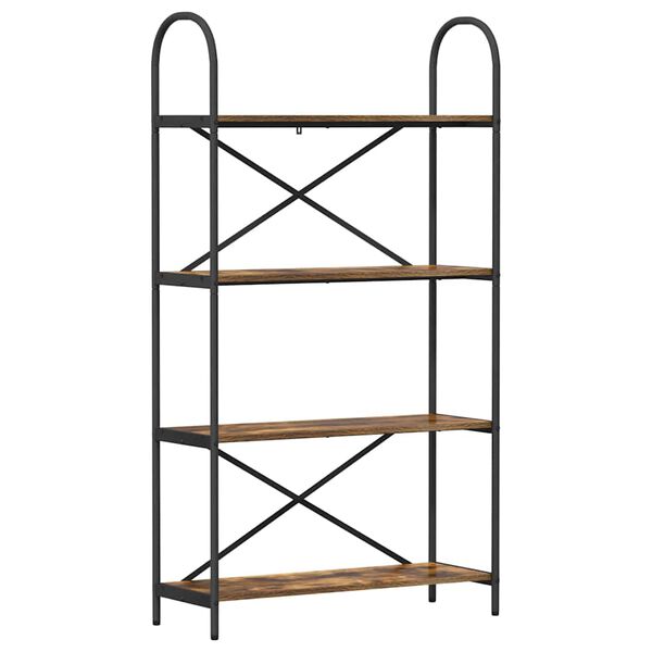 vidaXL Bookshelf Smoked Oak 80 x 30 x 146 cm Engineered wood