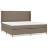 vidaXL Box Spring Bed with Mattress Taupe 200x200 cm Fabric