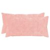 vidaXL Cushion Cover 2 pcs HEERLEN Pink 40 x 80 cm Faux Rabbit Fur