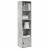 vidaXL Bookcase Concrete Grey 31x24x127 cm Engineered Wood